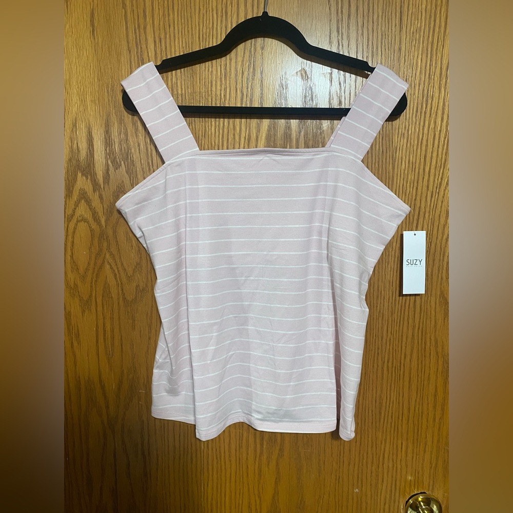 Striped Thick Strap Tank Top